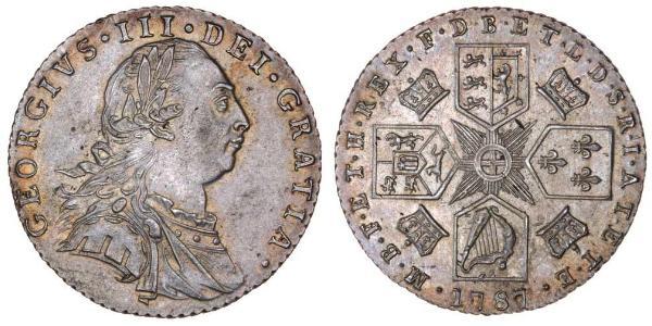 1 Шиллинг Королевство Великобритания (1707-1801) Серебро Георг III (1738-1820)