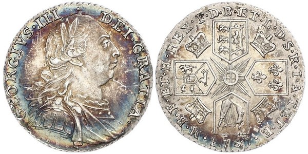 1 Шиллинг Королевство Великобритания (1707-1801) Серебро Георг III (1738-1820)