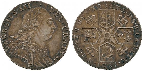 1 Шиллинг Королевство Великобритания (1707-1801) Серебро Георг III (1738-1820)
