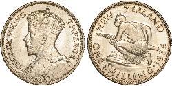 1 Шиллинг Новая Зеландия Серебро Георг V (1865-1936)