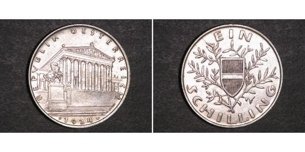 1 Шиллинг Первая Австрийская Республика (1918-1934) Серебро 