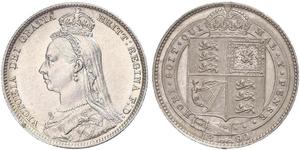 1 Шиллинг Соединённое королевство Великобритании и Ирландии (1801-1922) Серебро Виктория (1819 - 1901)