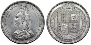 1 Шиллинг Соединённое королевство Великобритании и Ирландии (1801-1922) Серебро Виктория (1819 - 1901)
