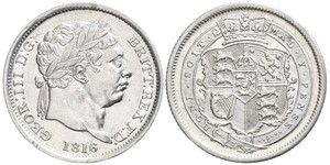 1 Шиллинг Соединённое королевство Великобритании и Ирландии (1801-1922) Серебро Георг III (1738-1820)