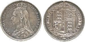 1 Шиллинг Соединённое королевство Великобритании и Ирландии (1801-1922) Серебро Виктория (1819 - 1901)