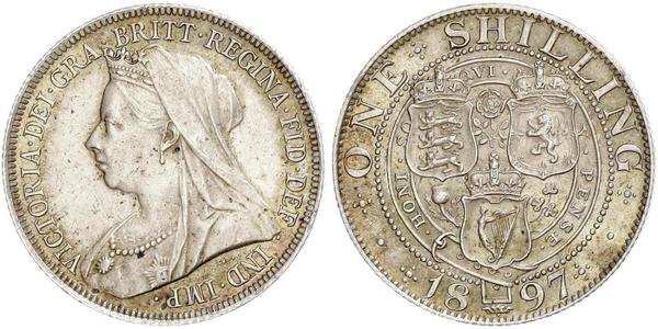 1 Шиллинг Соединённое королевство Великобритании и Ирландии (1801-1922) Серебро Виктория (1819 - 1901)