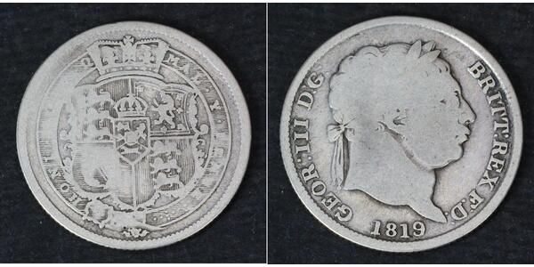 1 Шиллинг Соединённое королевство Великобритании и Ирландии (1801-1922) Серебро Георг III (1738-1820)