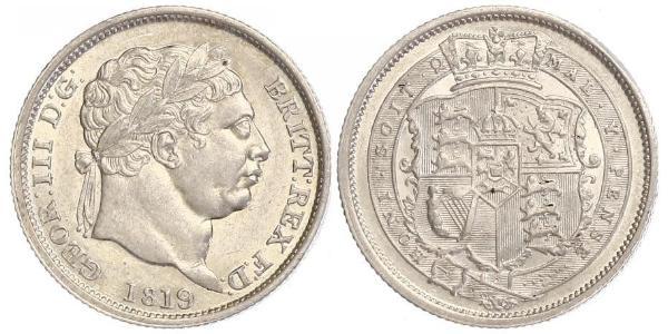 1 Шиллинг Соединённое королевство Великобритании и Ирландии (1801-1922) Серебро Георг III (1738-1820)