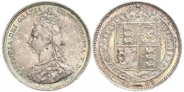 1 Шиллинг Соединённое королевство Великобритании и Ирландии (1801-1922) Серебро Виктория (1819 - 1901)