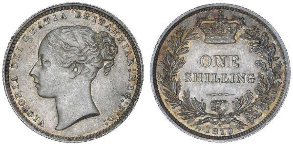 1 Шиллинг Соединённое королевство Великобритании и Ирландии (1801-1922) Серебро Виктория (1819 - 1901)