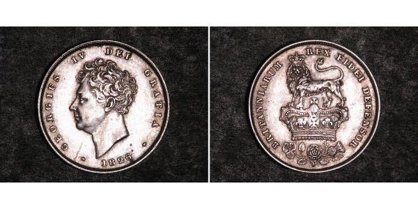 1 Шиллинг Соединённое королевство Великобритании и Ирландии (1801-1922) Серебро Георг IV (1762-1830)