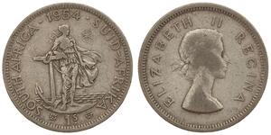 1 Шиллинг Южно-Африканская Республика Серебро Елизавета II (1926-2022)