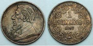 1 Шиллинг Южно-Африканская Республика Серебро Крюгер, Пауль (1825 - 1904)