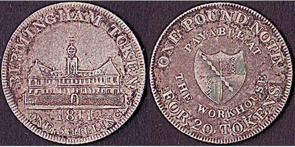 1 Шиллинг / 1 Token Соединённое королевство Великобритании и Ирландии (1801-1922) Серебро 