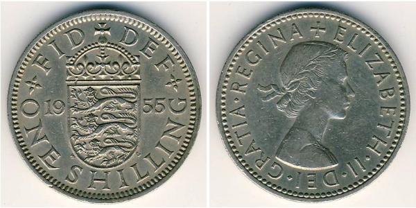 1 Шилінг Велика Британія (1922-) Нікель/Мідь Єлизавета II (1926-2022)