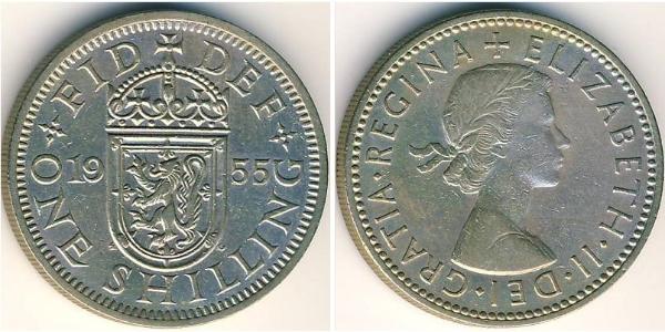 1 Шилінг Велика Британія (1922-) Нікель/Мідь Єлизавета II (1926-2022)