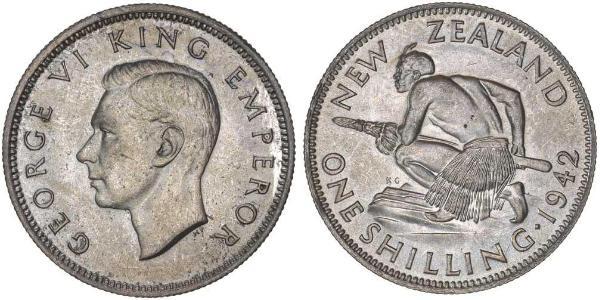 1 Шилінг Нова Зеландія Срібло Георг VI (1895-1952)