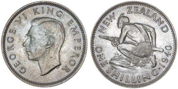 1 Шилінг Нова Зеландія Срібло Георг VI (1895-1952)