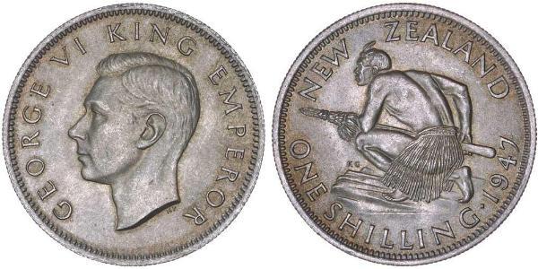 1 Шилінг Нова Зеландія Срібло Георг VI (1895-1952)