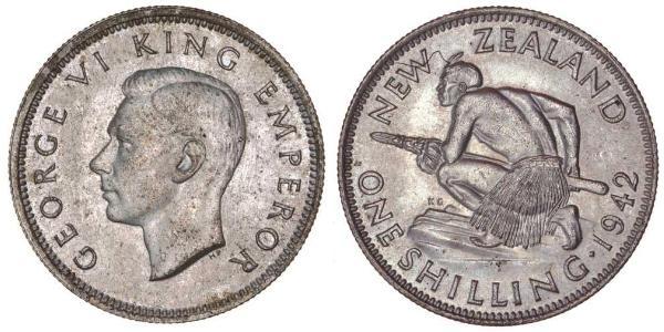 1 Шилінг Нова Зеландія Срібло Георг VI (1895-1952)