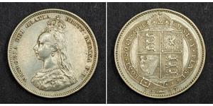 1 Шилінг Сполучене королівство Великобританії та Ірландії (1801-1922) Срібло Вікторія (1819 - 1901)
