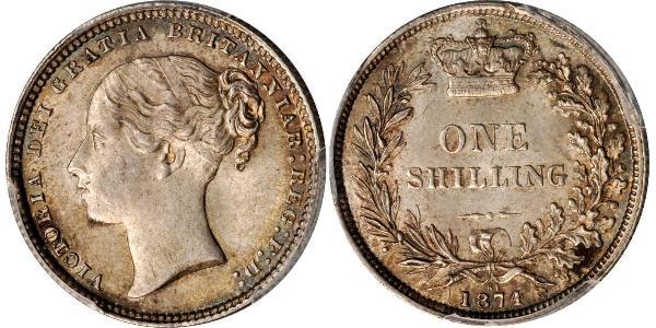 1 Шилінг Сполучене королівство Великобританії та Ірландії (1801-1922) Срібло Вікторія (1819 - 1901)