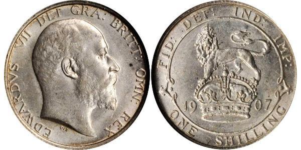 1 Шилінг Сполучене королівство Великобританії та Ірландії (1801-1922) Срібло Едвард VII (1841-1910)