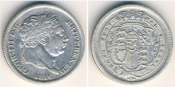 1 Шилінг Сполучене королівство Великобританії та Ірландії (1801-1922) Срібло Георг III (1738-1820)