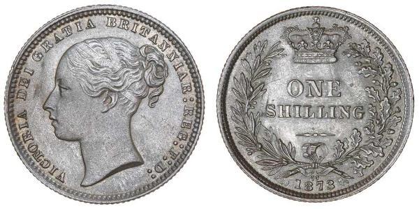 1 Шилінг Сполучене королівство Великобританії та Ірландії (1801-1922) Срібло Вікторія (1819 - 1901)