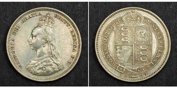 1 Шилінг Сполучене королівство Великобританії та Ірландії (1801-1922) Срібло Вікторія (1819 - 1901)