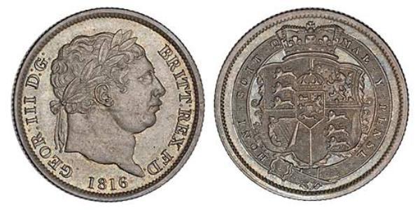 1 Шилінг Сполучене королівство Великобританії та Ірландії (1801-1922) Срібло Георг III (1738-1820)