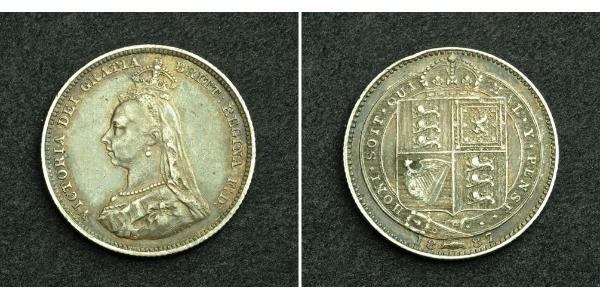 1 Шилінг Сполучене королівство Великобританії та Ірландії (1801-1922) Срібло Вікторія (1819 - 1901)