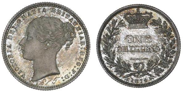 1 Шилінг Сполучене королівство Великобританії та Ірландії (1801-1922) Срібло Вікторія (1819 - 1901)