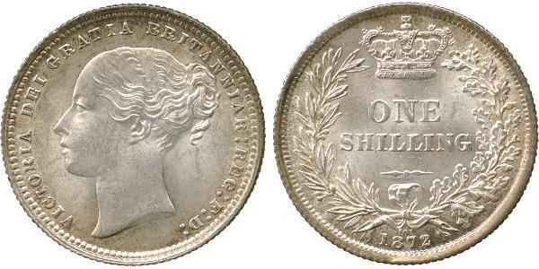 1 Шилінг Сполучене королівство Великобританії та Ірландії (1801-1922) Срібло Вікторія (1819 - 1901)