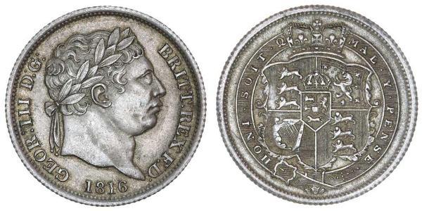 1 Шилінг Сполучене королівство Великобританії та Ірландії (1801-1922) Срібло Георг III (1738-1820)