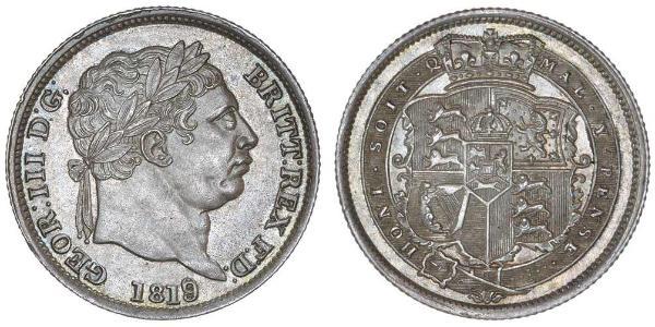 1 Шилінг Сполучене королівство Великобританії та Ірландії (1801-1922) Срібло Георг III (1738-1820)