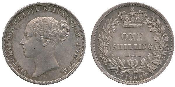 1 Шилінг Сполучене королівство Великобританії та Ірландії (1801-1922) Срібло Вікторія (1819 - 1901)