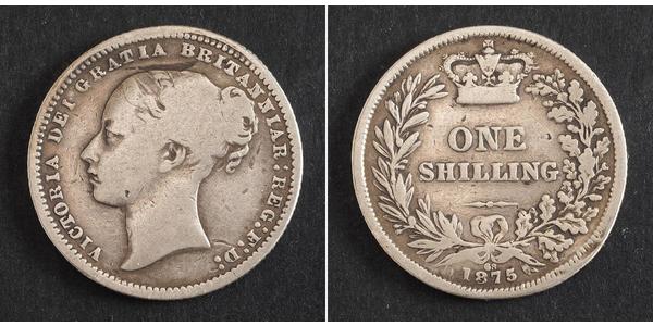 1 Шилінг Сполучене королівство Великобританії та Ірландії (1801-1922) Срібло Вікторія (1819 - 1901)