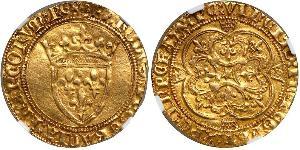 1 Экю Королевство Франция (843-1791) Золото Карл VI король Франции (1368-1422)