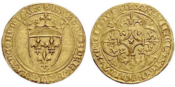1 Экю Королевство Франция (843-1791) Золото Карл VI король Франции (1368-1422)