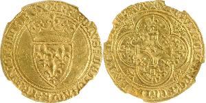 1 Экю Франкське королівство (843-1791) Золото Карл VI Божевільний (1368-1422)