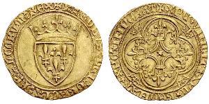 1 Экю Франкське королівство (843-1791) Золото Карл VI Божевільний (1368-1422)