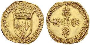 1 Экю Франкське королівство (843-1791) Золото Карл IX Валуа(1550 -1574)