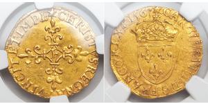 1 Экю Франкське королівство (843-1791) Золото Карл IX Валуа(1550 -1574)
