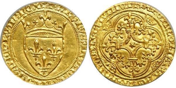 1 Экю Франкське королівство (843-1791) Золото Карл VI Божевільний (1368-1422)