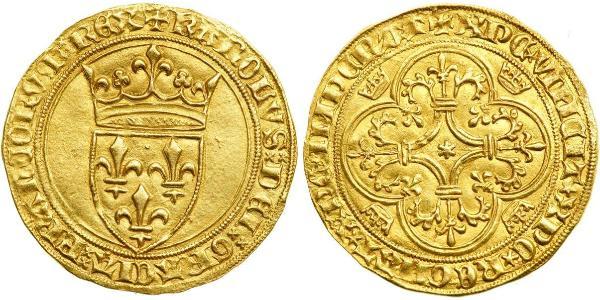 1 Экю Франкське королівство (843-1791) Золото Карл VI Божевільний (1368-1422)