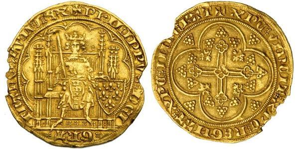 1 Экю Франкське королівство (843-1791) Золото Филип VI король Франції  (1293 - 1350)