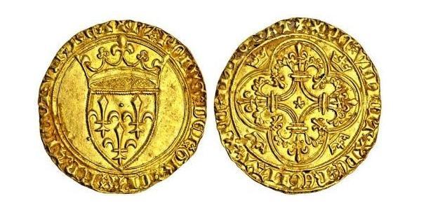 1 Экю Франкське королівство (843-1791) Золото Карл VI Божевільний (1368-1422)