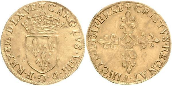 1 Экю Франкське королівство (843-1791) Золото Карл IX Валуа(1550 -1574)