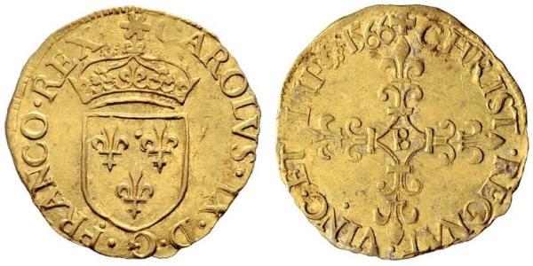 1 Экю Франкське королівство (843-1791) Золото Карл IX Валуа(1550 -1574)